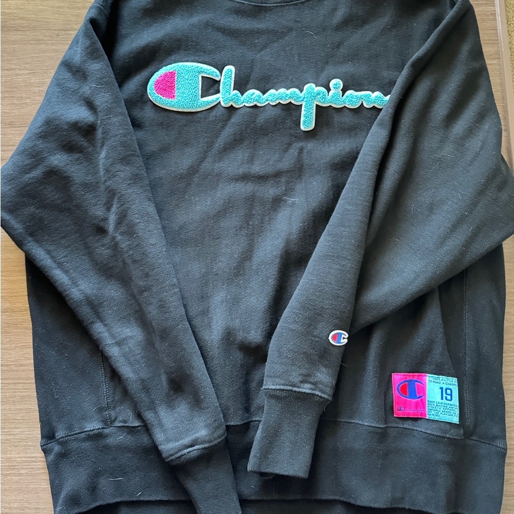 Champion Black Crewneck Men's Sweater